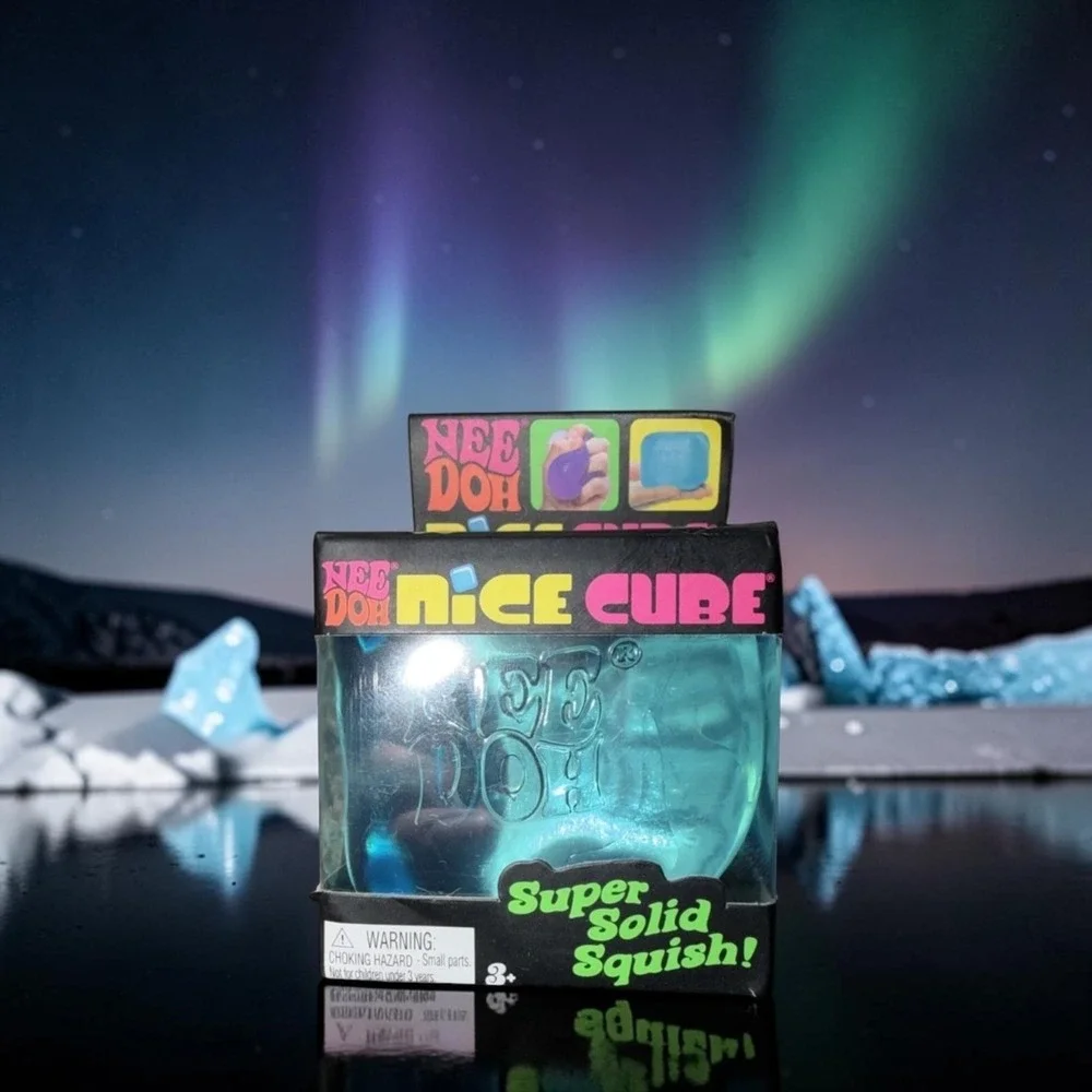 3 Schylling NeeDoh Nice Berg, Cube, Nice Ice Baby